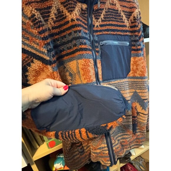 Mountain & Isles NWT Sherpa Fleece Multicolor Full Zip Jacket Sz Large - Picture 4 of 6